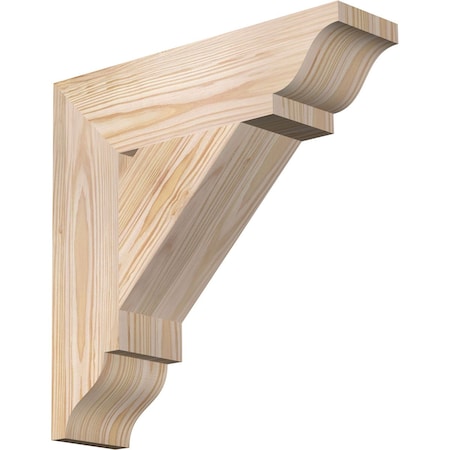 Ekena Millwork Traditional Traditional Smooth Bracket, Douglas Fir, 3 1/2"W x 14"D x 14"H BKT04X14X14TRA01SDF